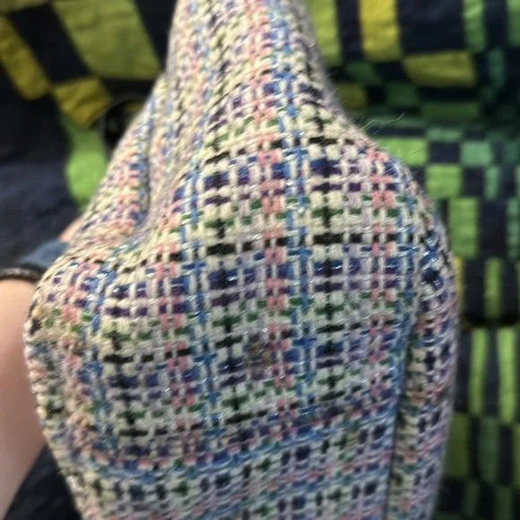 Coach Tweed Shoulder Bag with Black Trim - Picture 8 of 16